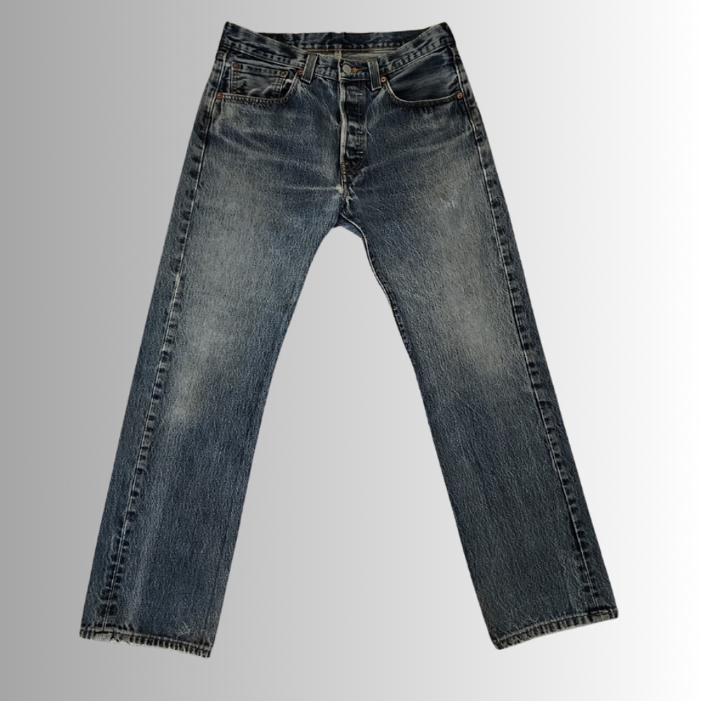 Vintage x 2000s “made in Mexico” 501 Levis Red Tab Indigo Blue Jean - Picture 5 of 12